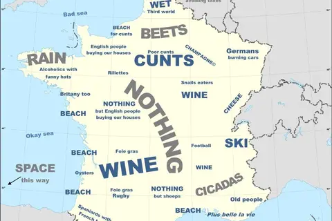 Map: France by French