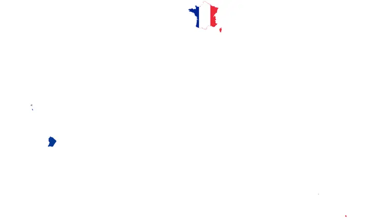 Map: France Flag Map All 18 Regions