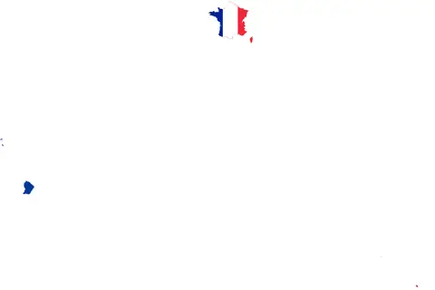 Map: France Flag Map All 18 Regions