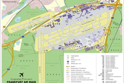 Map: Frankfurtmain Airport Map de