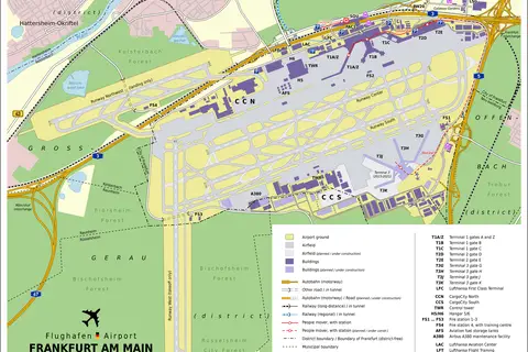Map: Frankfurtmain Airport Map En