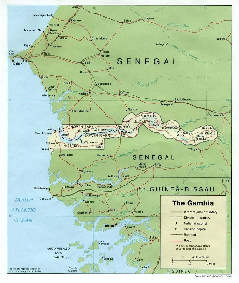 Map: Gambiamappolitical