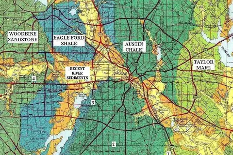 Map: Geology Map of Dallas