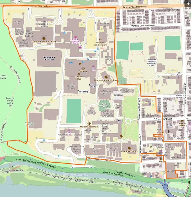 Map: Georgetown University Campus Map