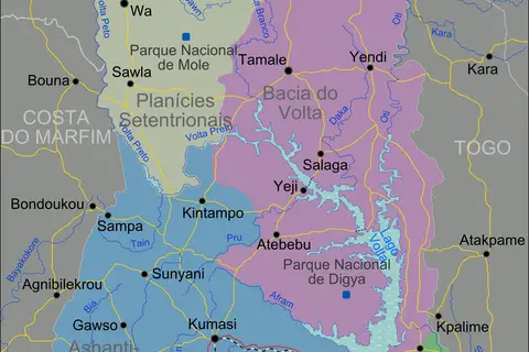 Map: Ghana Regions Map Pt