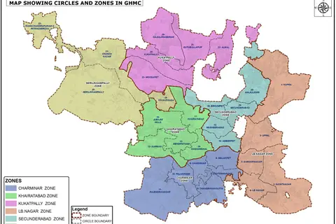 Map: Ghmc New Zonescircle Map