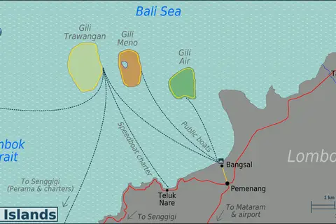 Map: Gili Islands Region Map