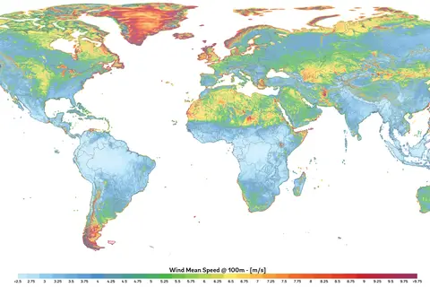 Map: Global Map of Wind Speed