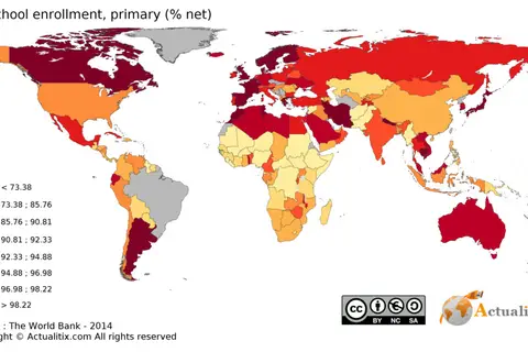 Map: Global Primary School Enrollment