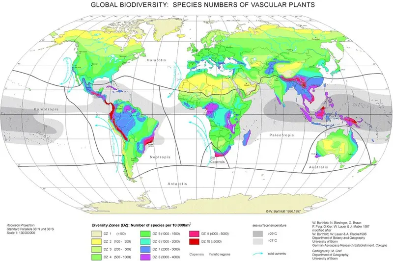 Map: Global Vascular Plant Diversity