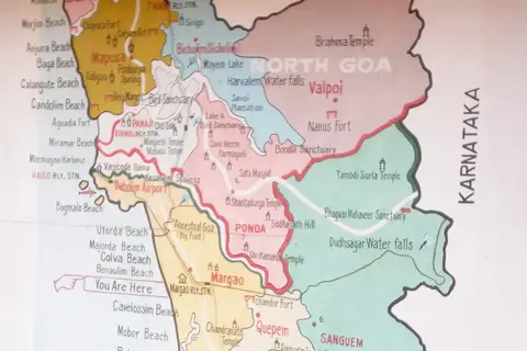 Map: Goa Map in Madagon Railwaystation