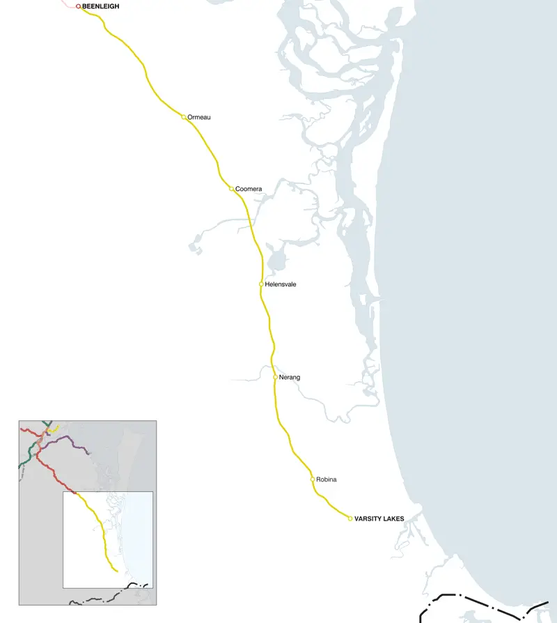 Map: Goldcoastrailwayline Map