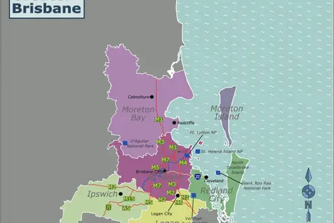 Map: Greater Brisbane Regions Map