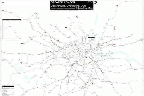 Map: Greater London underground and rail map