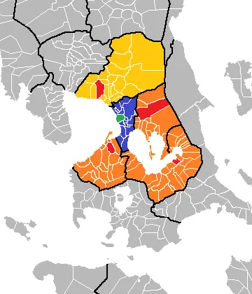 Map: Greater Manila Area Map Including Provinces Cities and Municipalities