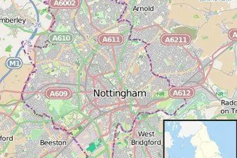 Map: Greater Nottingham Map
