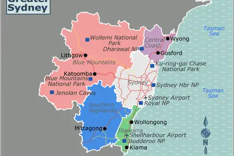 Map: Greater Sydney Regions Map