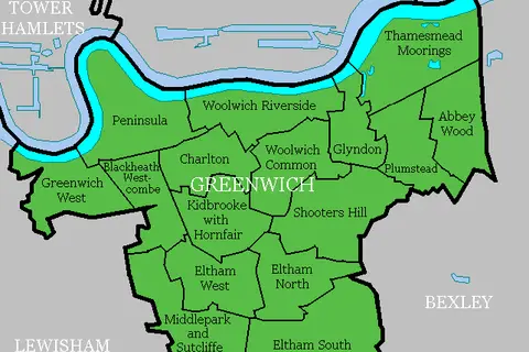 Map: Greenwichward Map