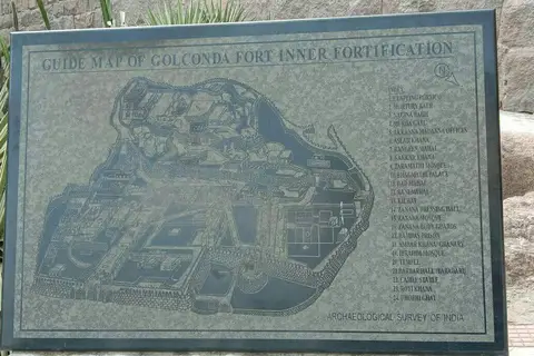 Map: Guide Map of Golkonda Fort