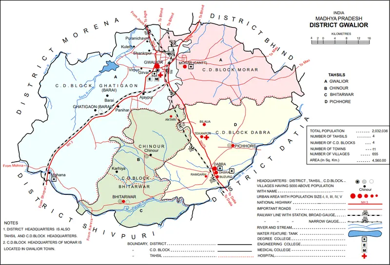 Map: Gwalior District Map