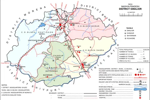 Map: Gwalior District Map