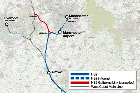 Map: H2 Manchester Golborne Link Map