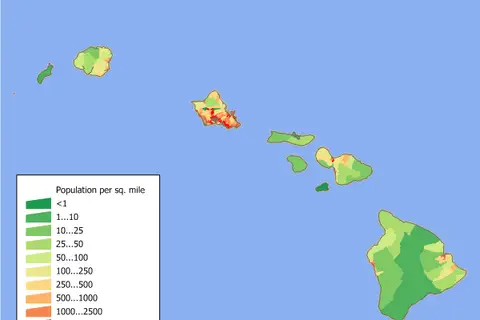 Map: Hawaii Population Map