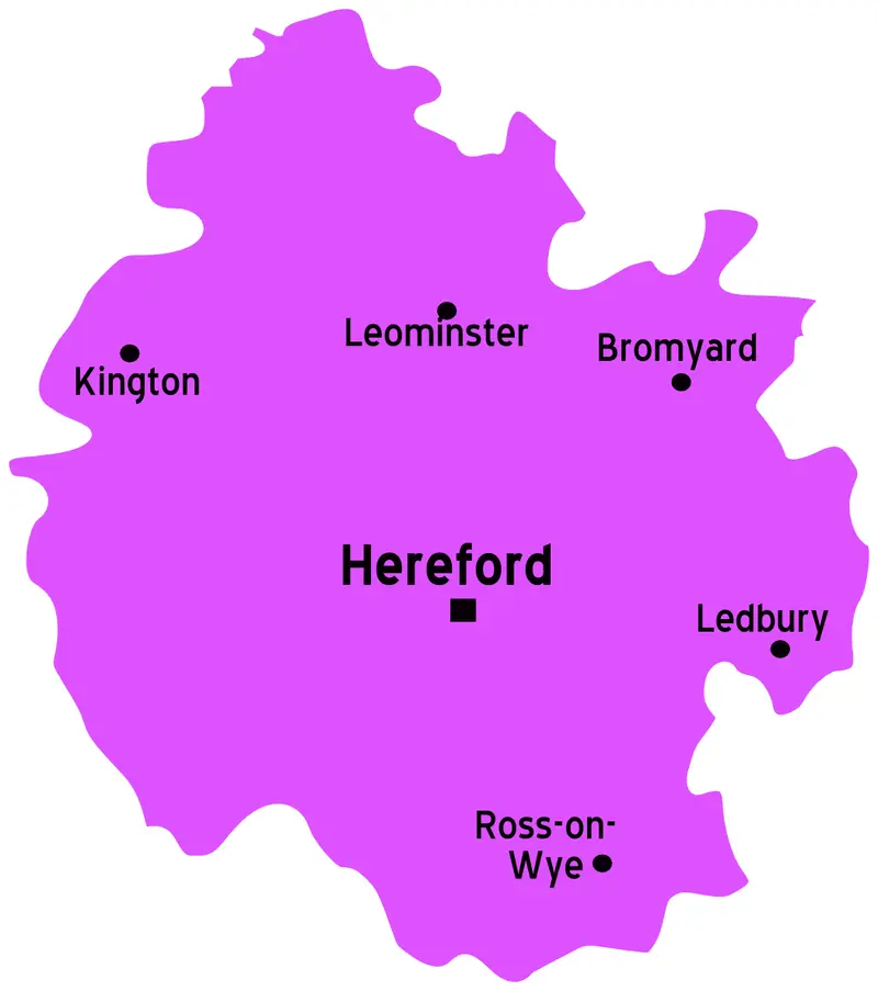 Map: Herefordshire Map