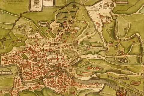 Map: Historical Map of Ancient Rome of the 1St Century Ce Published in Italy in 1570