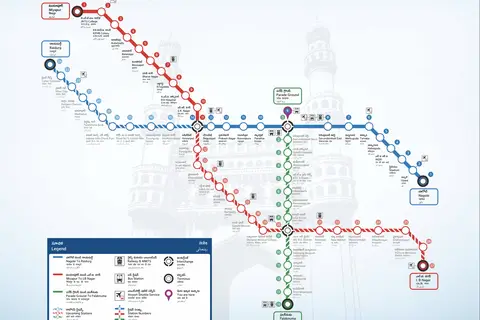 Map: Hyderabad Metro Route Map