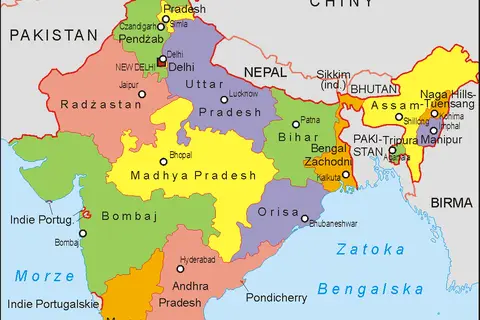 Map: India Administrative Map 1957 Pl
