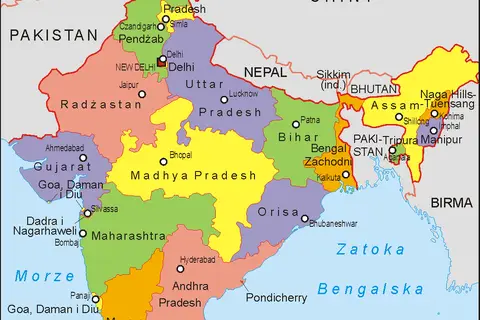 Map: India Administrative Map 1961 Pl