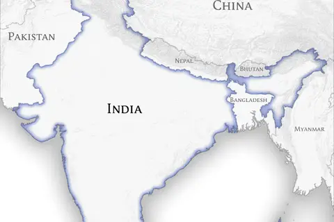 Map: India and Neighbouring Countries Map Official Borders