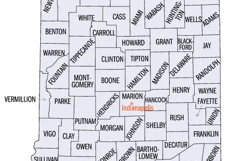 Map: Indiana County Map Cropped