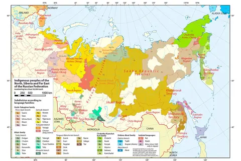 Map: Indigenous Peoples of Siberia and the Far East