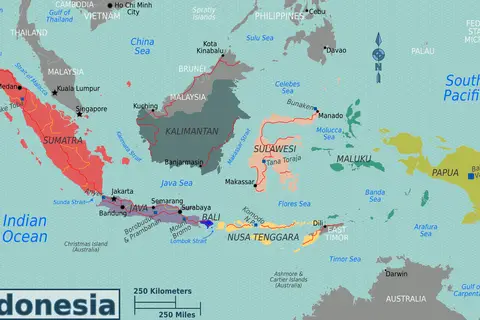 Map: Indonesia Regions Map