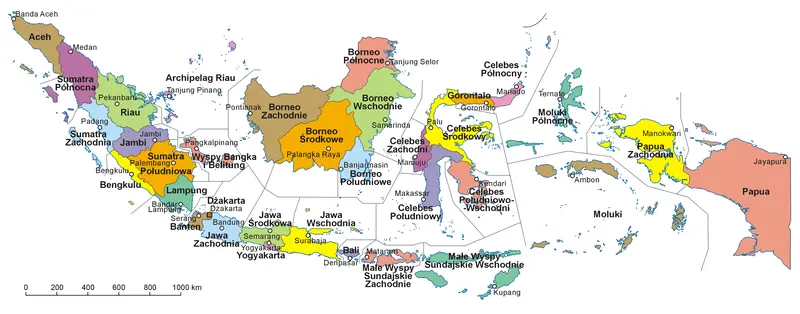 Map: Indonezja Mapa Administracjyjna
