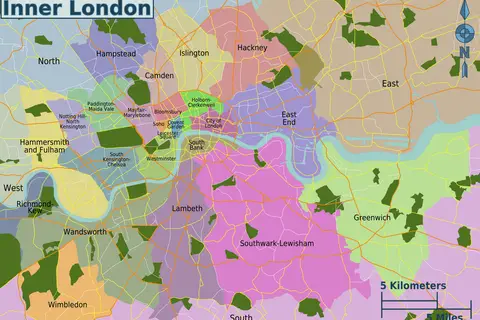 Map: Inner London Districts Map