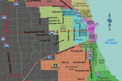 Map: Integrated Chicago Districts Map