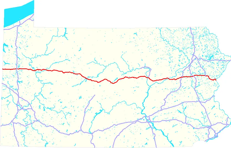 Map: Interstate 80 Pa Map