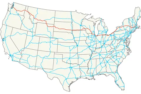 Map: Interstate 90 Map