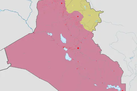 Map: Iraqi Civil War Map 2014Present