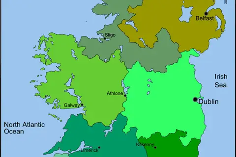 Map: Ireland Regions Map