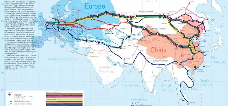 Map: Iron Silk Road