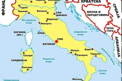 Map: Italija Mapa