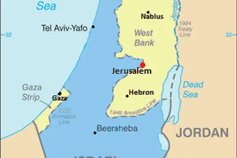 Map: Jerusalem Map Green Line2