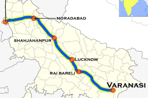 Map: Kashi Viswanath Express New Delhi Varanasi Route Map
