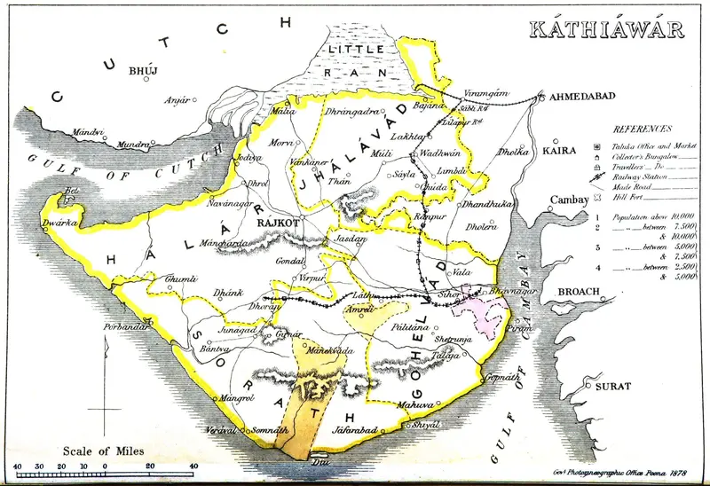 Map: Kathiawar Map