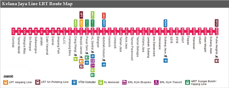 Map: Kelana Jaya Line Lrt Route Map