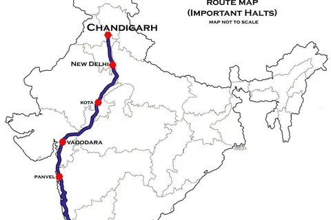 Map: Kerala Samparkkranti Express Route Map